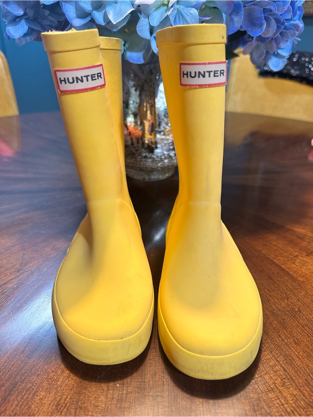 Hunter Bright Yellow Waterproof Rain Boots